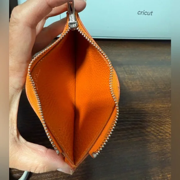 Hermes Orange Leather Wallet - Picture 10 of 10
